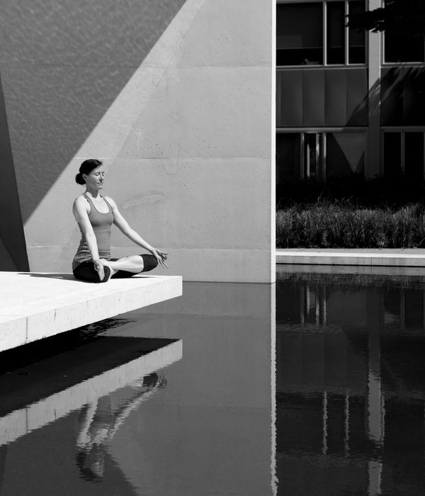 A serene person meditating, illustrating mental clarity and calm.