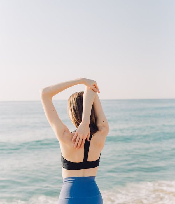 Person feeling refreshed and energized after a stretching session.